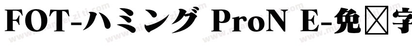 FOT-ハミング ProN E字体转换